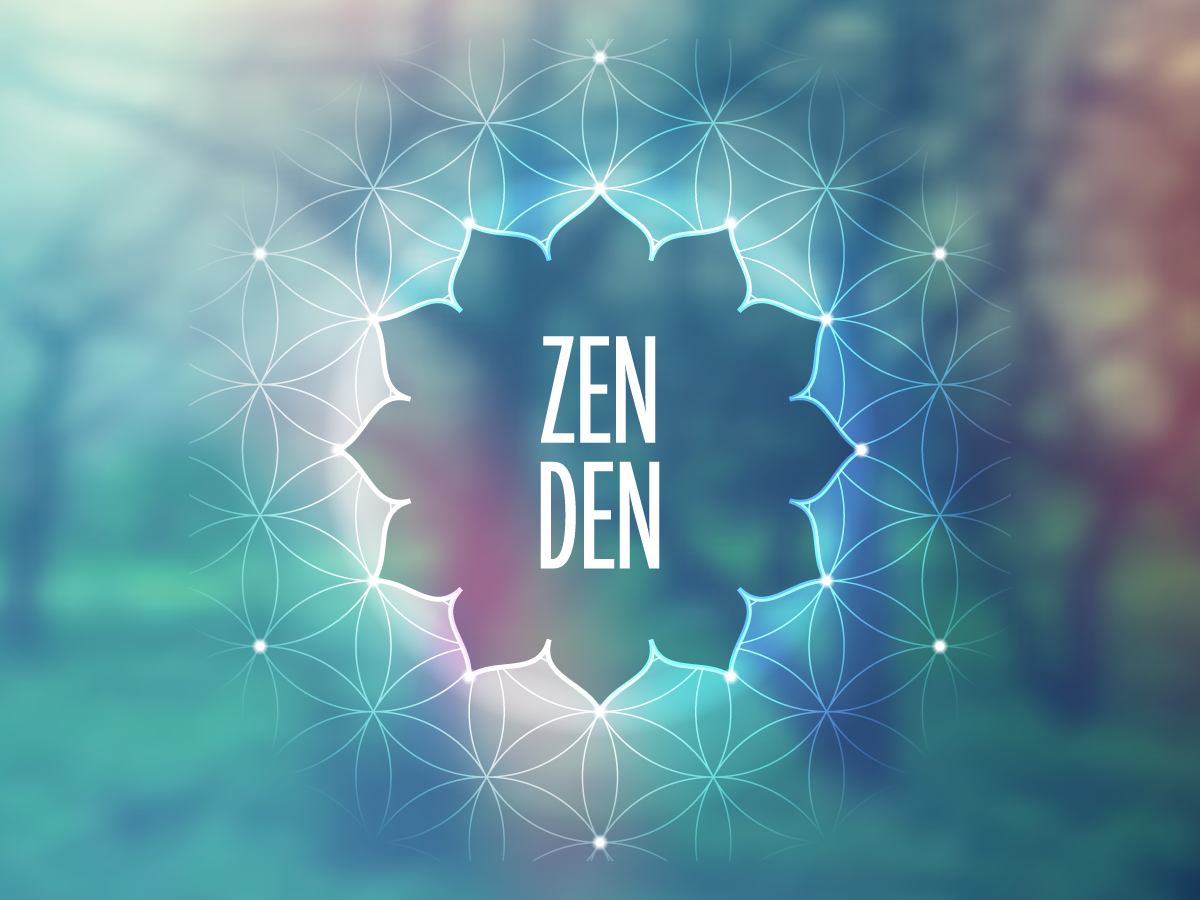 Mandala that reads Zen Den