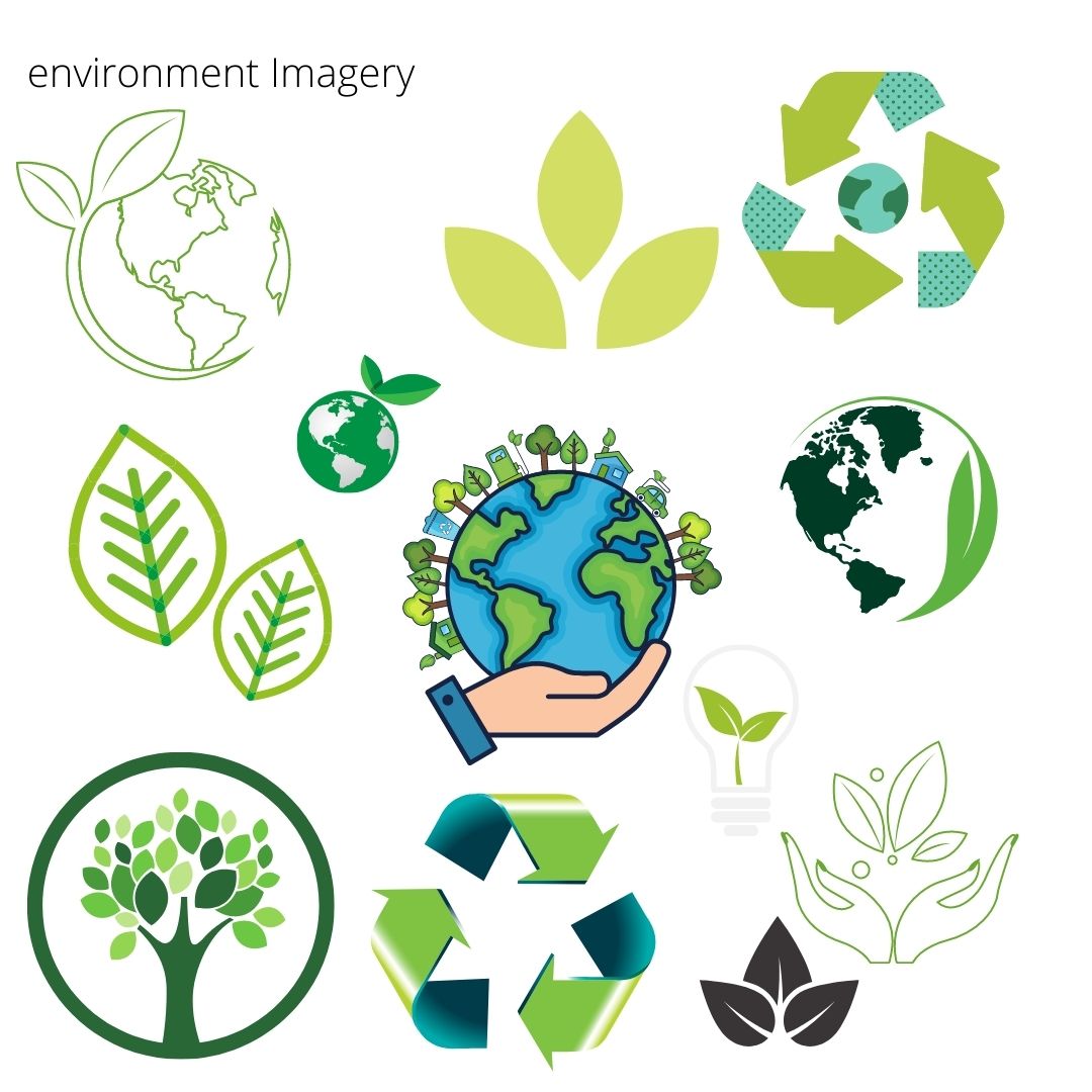 Leaf and recycle images for brainstorming